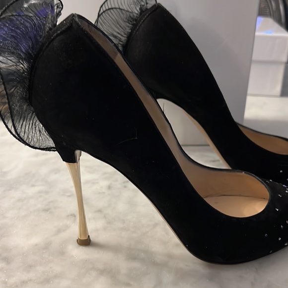 Nicholas Kirkwood black suede heels with Crystal details - Picture 8 of 11